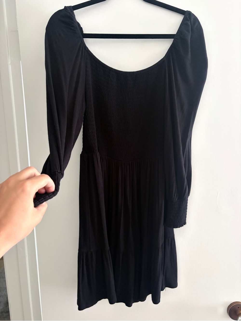 BB Dakota Puff-Sleeve Smocked Waist Dress